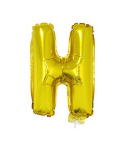 Folieballon Goud - H bij Het Bakschip