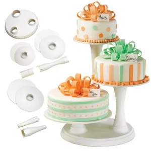 Wilton 3 Tier Pillar Cake Stand bij Het Bakschip