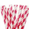 House of Marie Cakepop - paper straws Stripe fuchsia roze at Het Bakschip