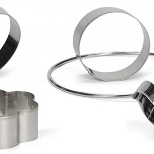 Set uitsteekvormen rvs met ring 6 dlg.