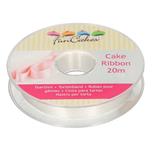 FunCakes - Cake ribbon ivoor 15mmx20m bij Het Bakschip