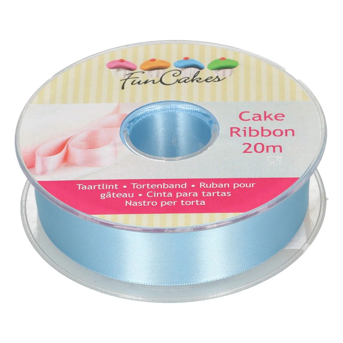 FunCakes - Cake ribbon Ijsblauw 25mmx20m bij Het Bakschip