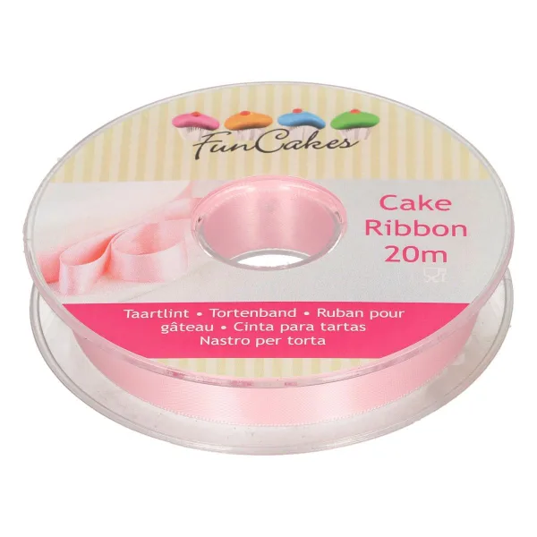 FunCakes - Cake ribbon roze 15mmx20m bij Het Bakschip