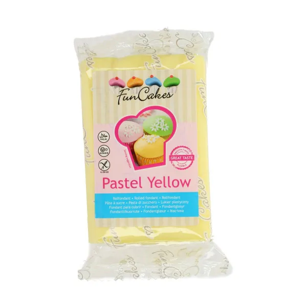 FunCakes Rolfondant -Pastel Yellow-250g bij Het Bakschip