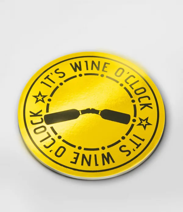 Glossy coasters - It's wine o'clock bij Het Bakschip