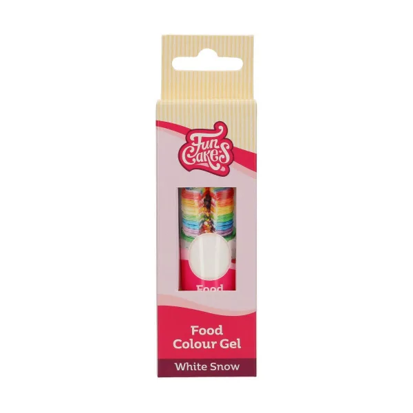 Funcakes edible funcolors gel -30 gr - Sneeuw wit (new) bij Het Bakschip