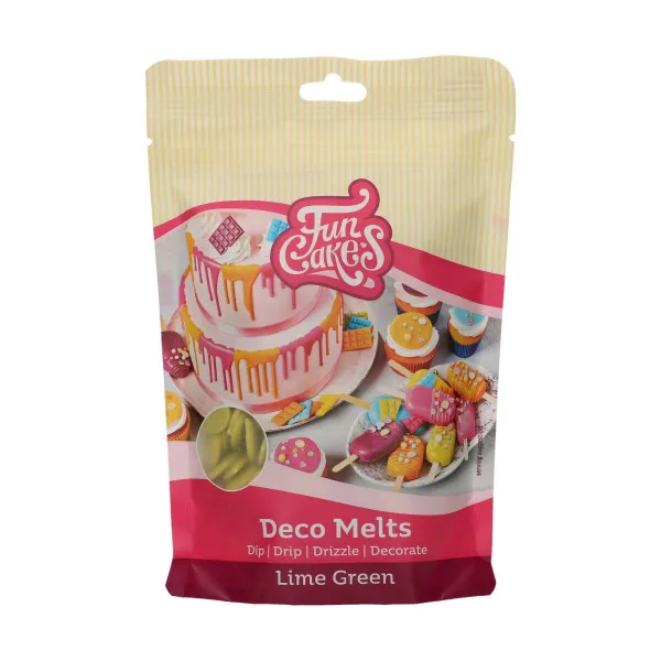 FunCakes Deco melts lime green 250gr bij Het Bakschip