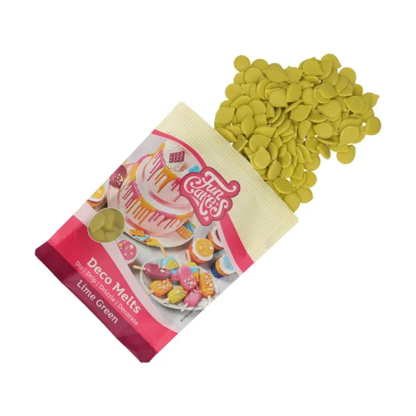 FunCakes Deco melts lime green 250gr bij Het Bakschip