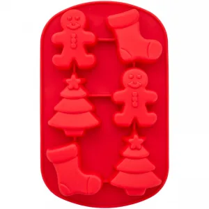 Wilton Siliconen vorm -  Sok/Gingerbread/Kerstboomok bij Het Bakschip