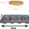 Hotdogbroodjes vorm -  4 vaks