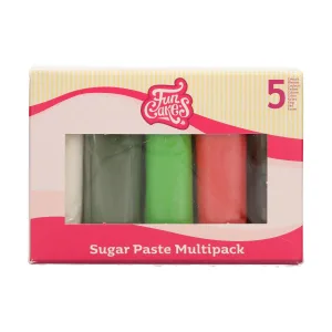 FunCakes - Rolfondant Multipack Christmas Colours 5x100g (kerst)