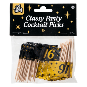 Classy party cocktail prikkers - 16 bij Het Bakschip