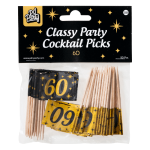 Classy party cocktail prikkers - 40 bij Het Bakschip