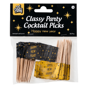 Classy party cocktail prikkers - Happy new year bij Het Bakschip