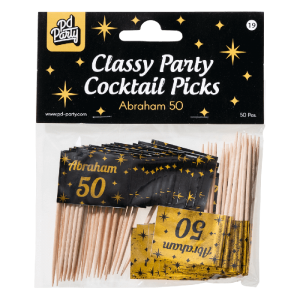 Classy party cocktail prikkers - 50 Abraham bij Het Bakschip