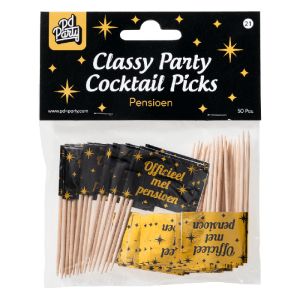 Classy party cocktail prikkers - Pensioen bij Het Bakschip