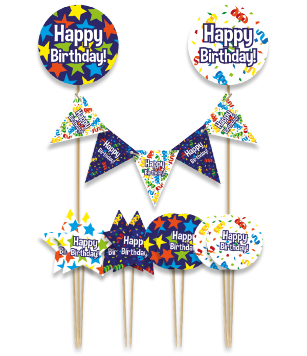 Cake Decorations- Happy Birthday bij Het Bakschip