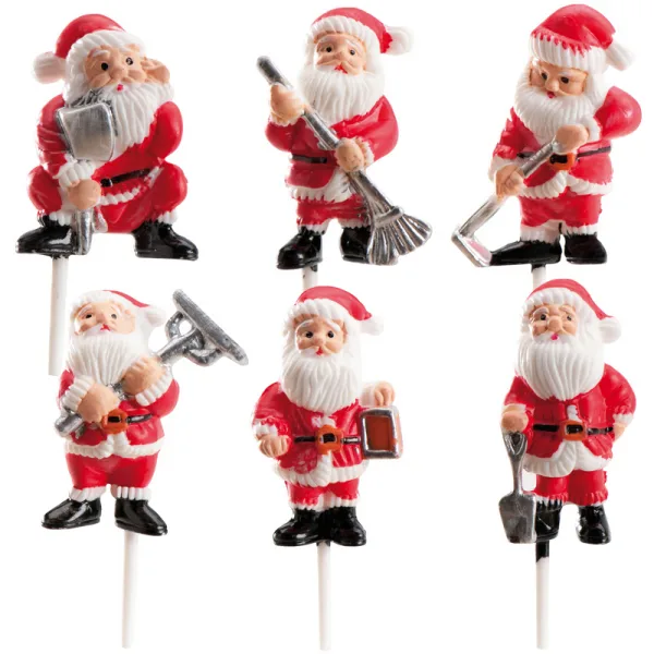 Toppers Merry Xmass / kerst  Set/6 (tuin) bij Het Bakschip