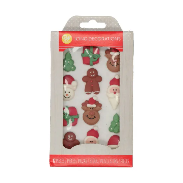 Wilton - Royal Icing Decorations Christmas Set/12 bij Het Bakschip