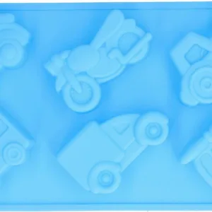 Siliconen bakvorm voertuigen -blauw