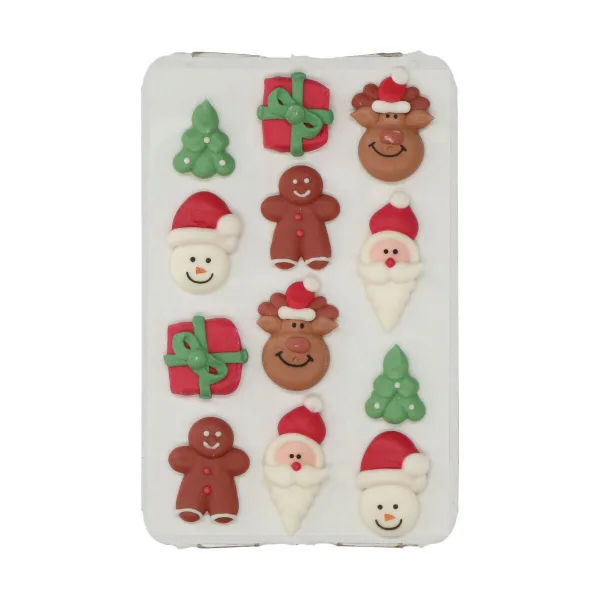 Wilton - Royal Icing Decorations Christmas Set/12 bij Het Bakschip