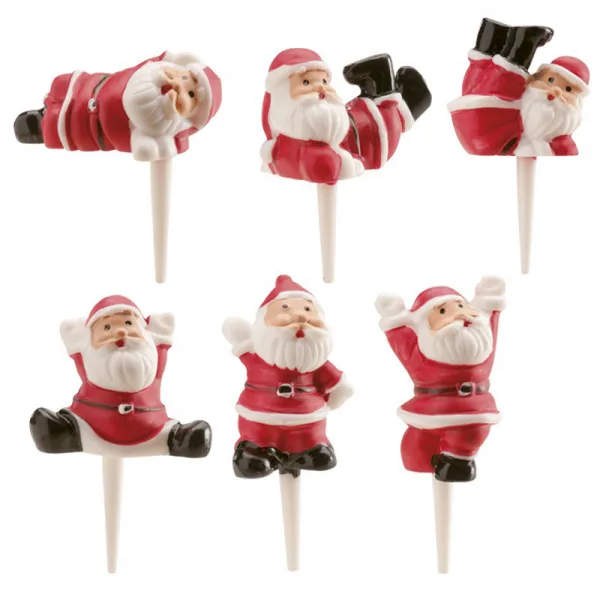 Toppers Merry Xmass / kerst  Set/6 (divers) bij Het Bakschip