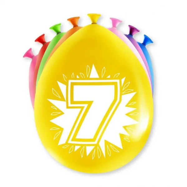 Happy party ballonnen - 7 jaar