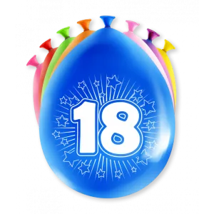 Happy party ballonnen - 18 jaar