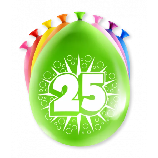 Happy party ballonnen - 25 jaar