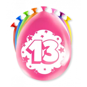 Happy party ballonnen - 13 jaar