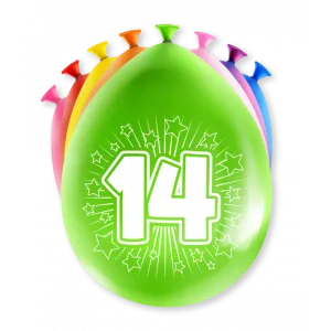 Happy party ballonnen - 14 jaar