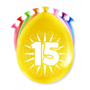 Happy party ballonnen - 15 jaar
