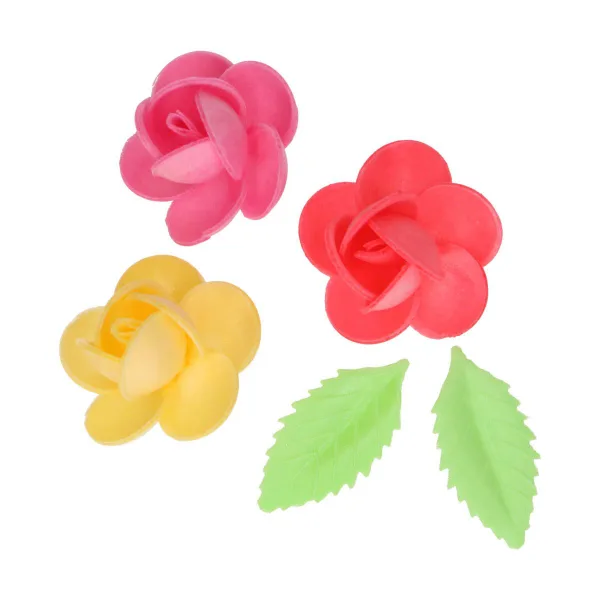 Eetbare Papieren Bloemen Camellia pk/5