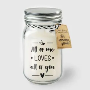 Black & White scented candles - All of me loves all of you