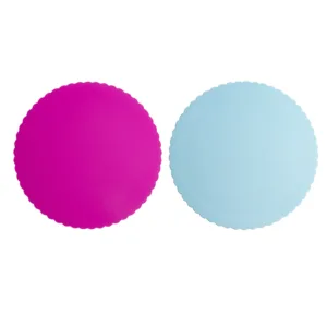 Cake board 30cm roze/blauw schulprand