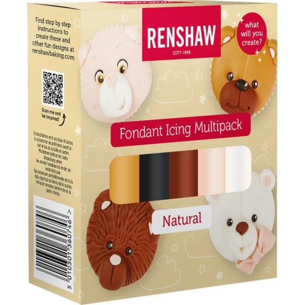Renshaw Fondant Icing Multipack Natural Colours 5x100g
