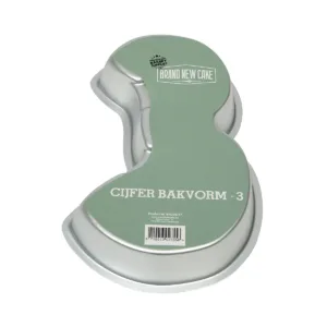 Brand New Cake bakvorm Cijfer 3