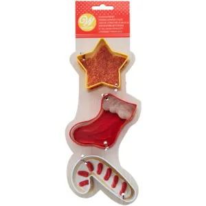Koekjes Uitsteker Ster-Sok-Candy Cane Set/3 Kerst