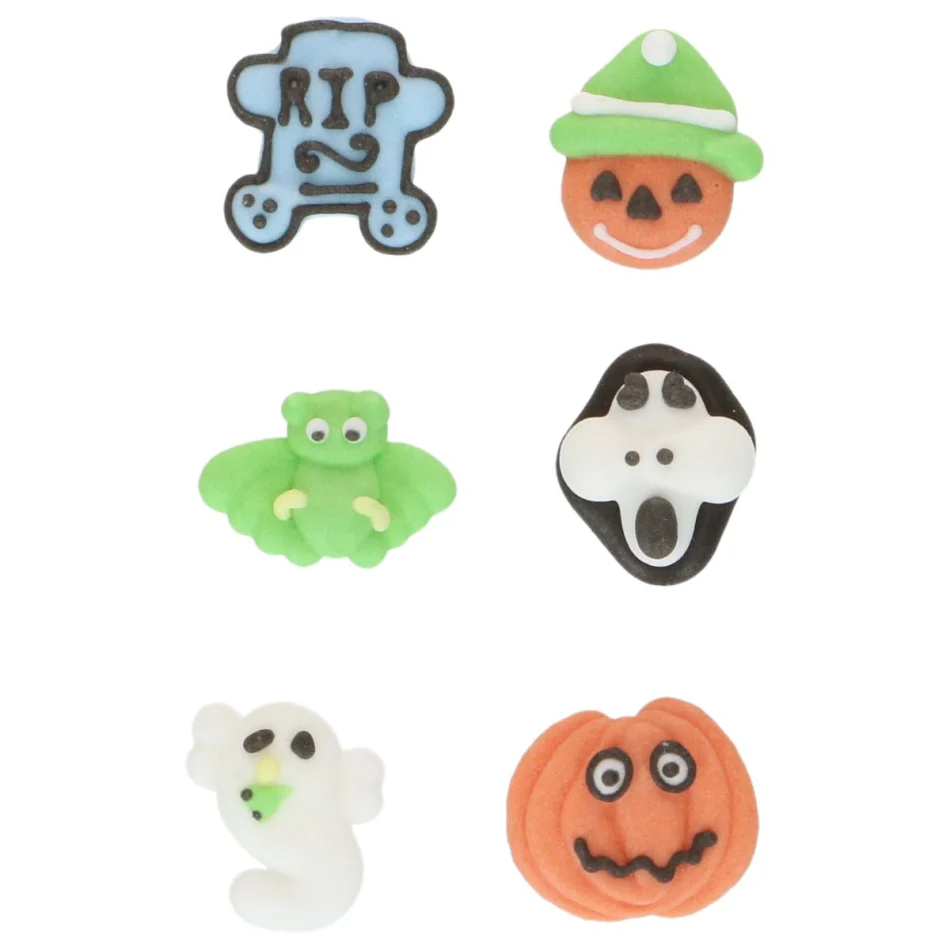 Suikerdecoratie Spooky Pumpkins set/8 Suikerdecoratie Spooky Pumpkins set/8